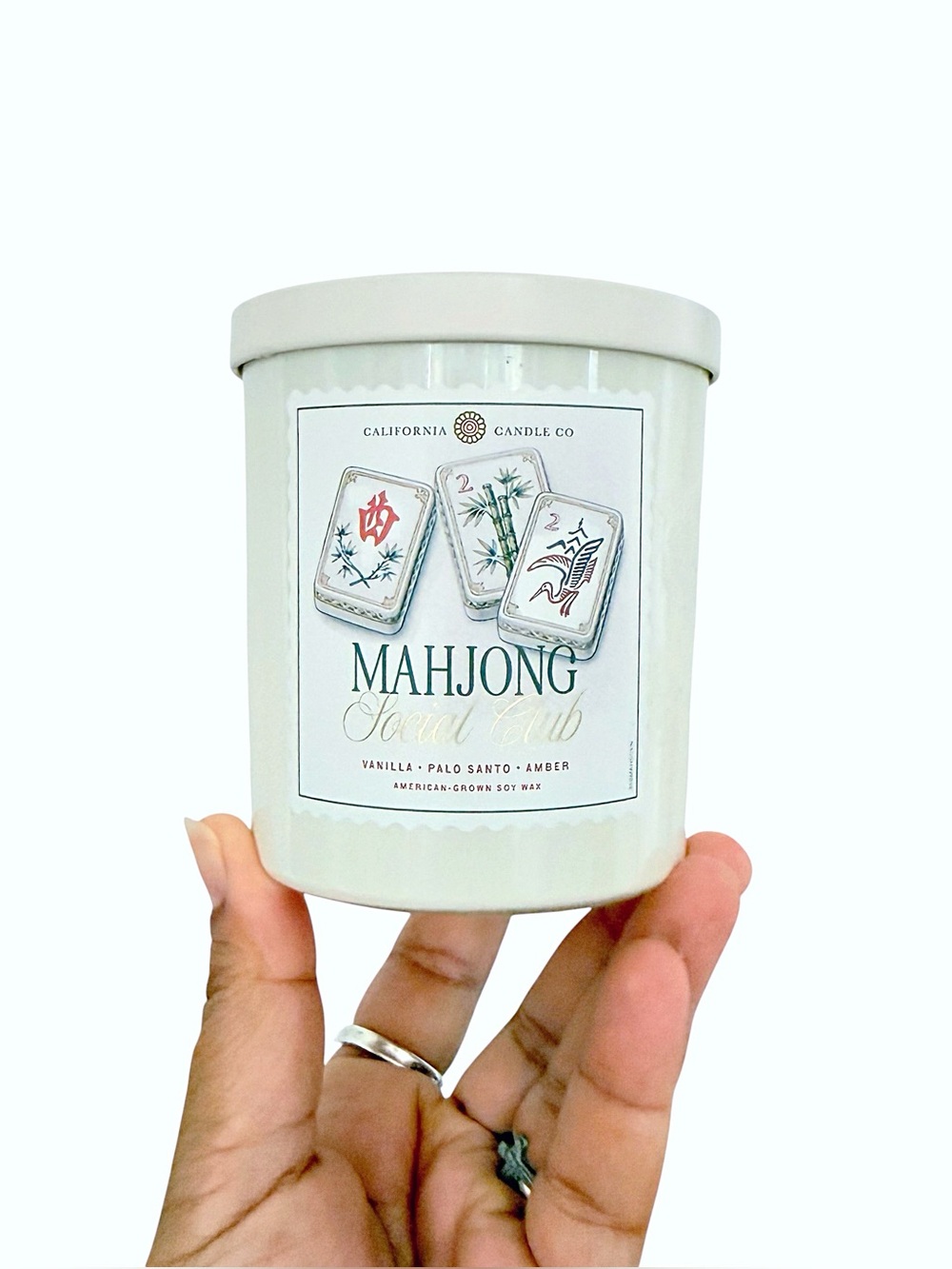 Leoben Company Mahjong Social Club Vanilla Palo Santo Amber Scented Candle